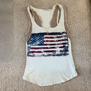 American flag racerback tank top
